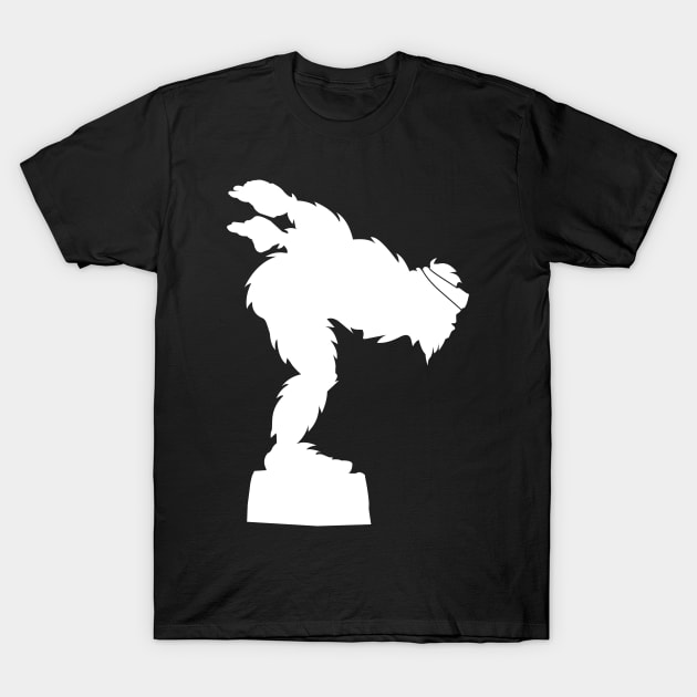 Bigfoot Swimming Pool Design T-Shirt by Tesszero